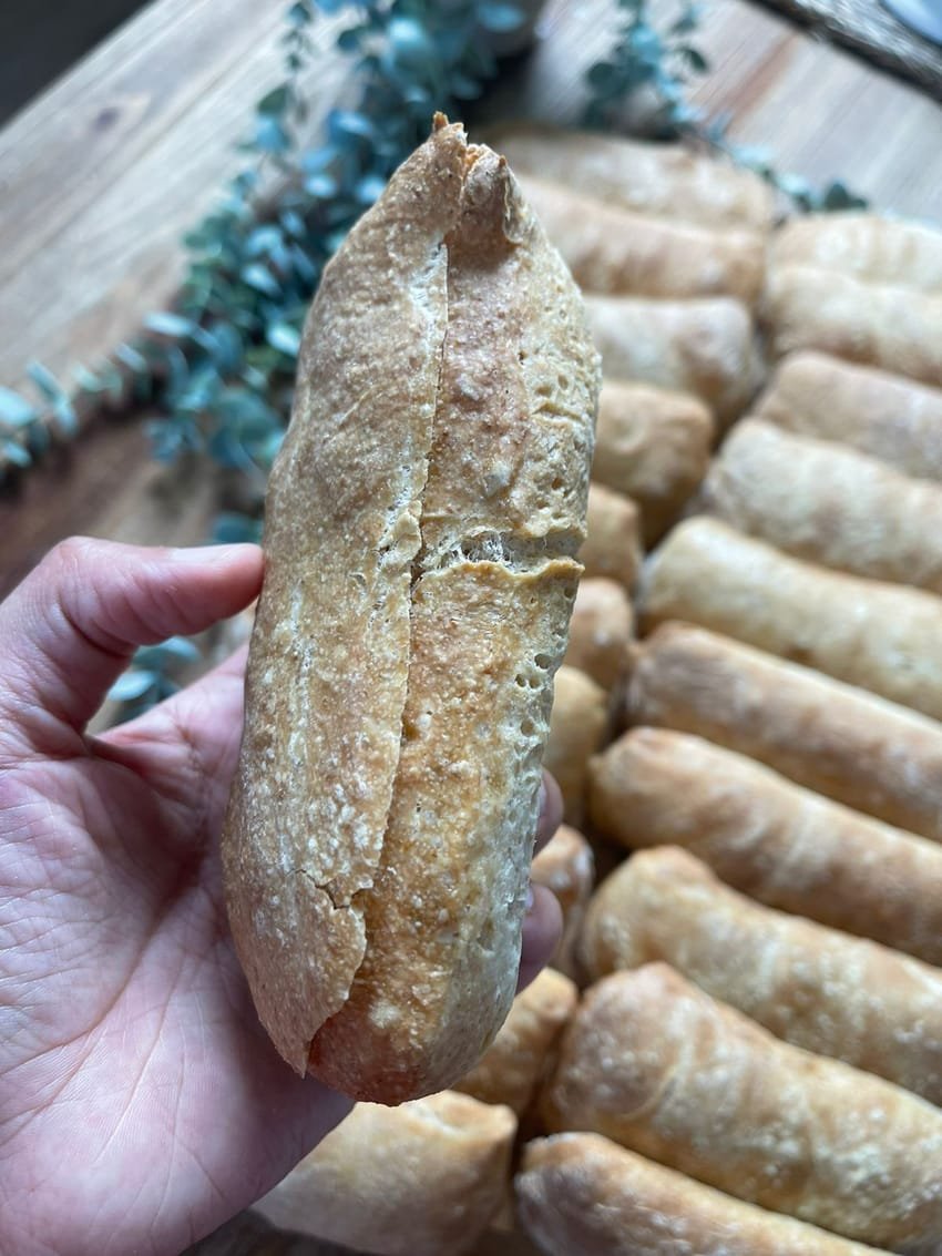 خبز الشيباتا بالخميرة البرية الطبيعية